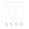 Lampa wisząca GLAM 4 WHITE/TRANSPARENT 1116/4 EMIBIG