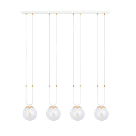 Lampa wisząca GLAM 4 WHITE/TRANSPARENT 1116/4 EMIBIG