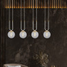 Lampa wisząca GLAM 4 WHITE/TRANSPARENT 1116/4 EMIBIG