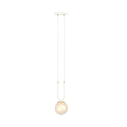 Lampa wisząca GLAM 1 WHITE/MIODOWY 1117/1 EMIBIG