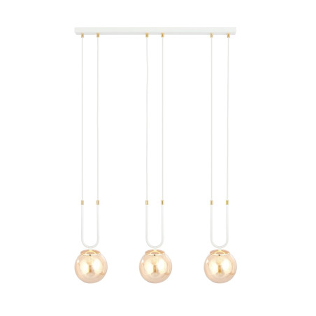 Lampa wisząca GLAM 3 WHITE/MIODOWY 1117/3 EMIBIG