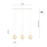 Lampa wisząca GLAM 3 WHITE/MIODOWY 1117/3 EMIBIG