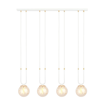 Lampa wisząca GLAM 4 WHITE/MIODOWY 1117/4 EMIBIG