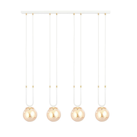 Lampa wisząca GLAM 4 WHITE/MIODOWY 1117/4 EMIBIG