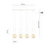 Lampa wisząca GLAM 4 WHITE/MIODOWY 1117/4 EMIBIG