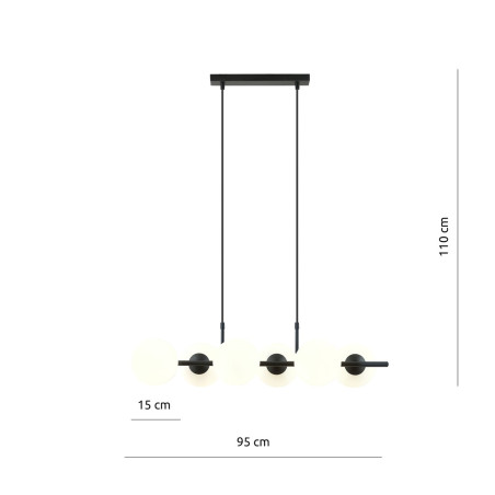 Lampa wisząca RORY 6 OPAL 1205/6 EMIBIG
