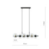 Lampa wisząca RORY 6 TRANSPARENT 1206/6 EMIBIG