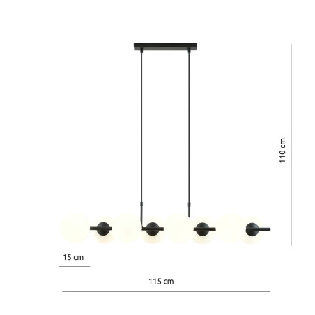 Lampa wisząca RORY 8 OPAL 1205/8 EMIBIG