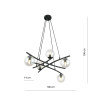 Lampa wisząca ESSA 5 TRANSPARENT 1202/5 EMIBIG