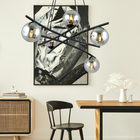 Lampa wisząca ESSA 5 GRAFIT 1203/5 EMIBIG