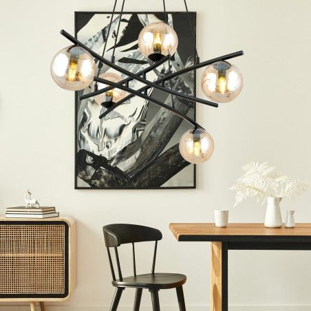 Lampa wisząca ESSA 5 MIODOWY 1204/5 EMIBIG