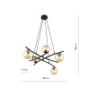 Lampa wisząca ESSA 5 MIODOWY 1204/5 EMIBIG