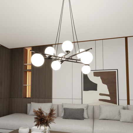 Lampa wisząca ESSA 8 OPAL 1201/8 EMIBIG