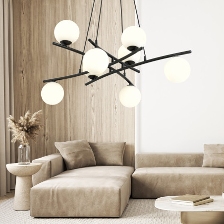 Lampa wisząca ESSA 8 OPAL 1201/8 EMIBIG