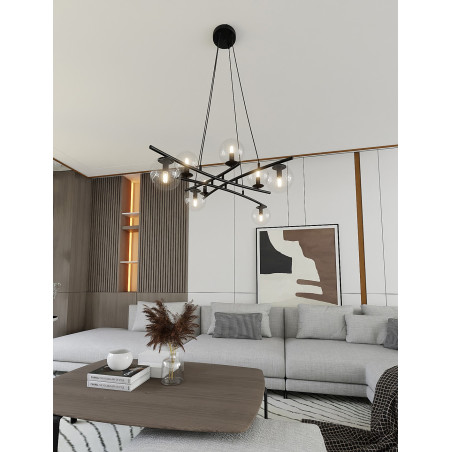 Lampa wisząca ESSA 8 TRANSPARENT 1202/8 EMIBIG