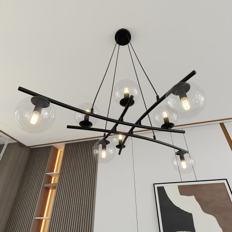 Lampa wisząca ESSA 8 TRANSPARENT 1202/8 EMIBIG