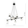 Lampa wisząca ESSA 8 TRANSPARENT 1202/8 EMIBIG