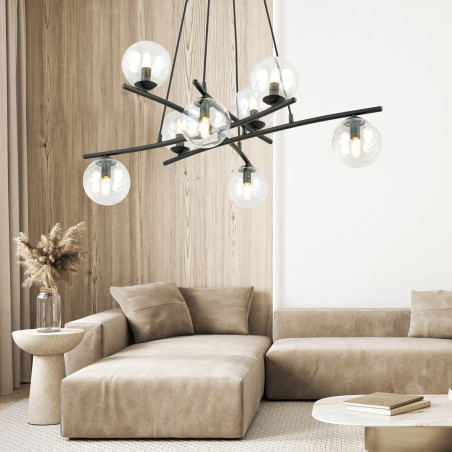 Lampa wisząca ESSA 8 TRANSPARENT 1202/8 EMIBIG