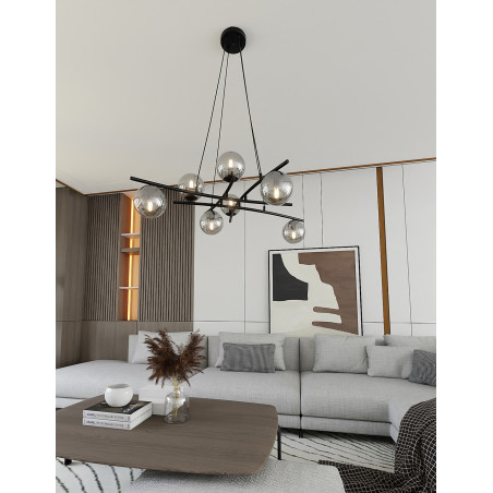 Lampa wisząca ESSA 8 GRAFIT 1203/8 EMIBIG