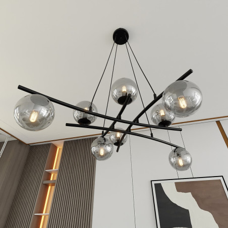Lampa wisząca ESSA 8 GRAFIT 1203/8 EMIBIG