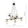 Lampa wisząca ESSA 8 MIODOWY 1204/8 EMIBIG