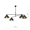 Żyrandol MAVERICK 4 BLACK  1211/4 EMIBIG