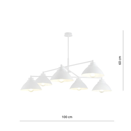 Żyrandol MAVERICK 6 WHITE  1212/6 EMIBIG