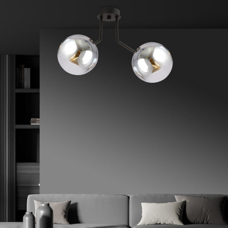 Lampa sufitowa  NOVA 2 BLACK/GRAFIT  1140/2 EMIBIG