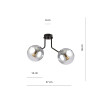 Lampa sufitowa  NOVA 2 BLACK/GRAFIT  1140/2 EMIBIG