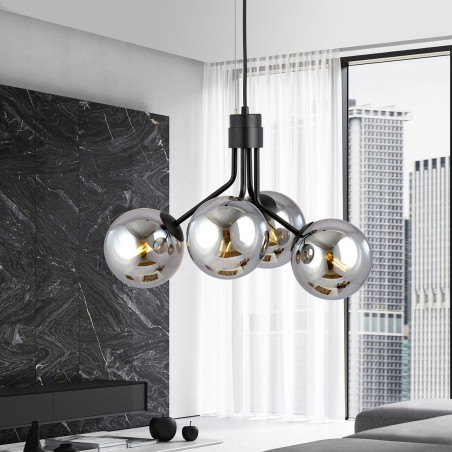 Lampa wisząca NOVA 4 BLACK/GRAFIT 1140/4 EMIBIG
