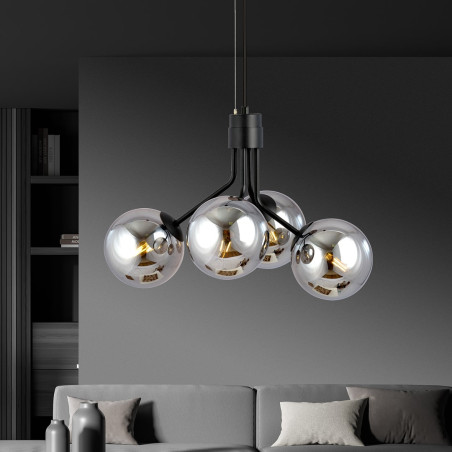 Lampa wisząca NOVA 4 BLACK/GRAFIT 1140/4 EMIBIG