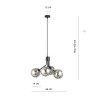Lampa wisząca NOVA 4 BLACK/GRAFIT 1140/4 EMIBIG