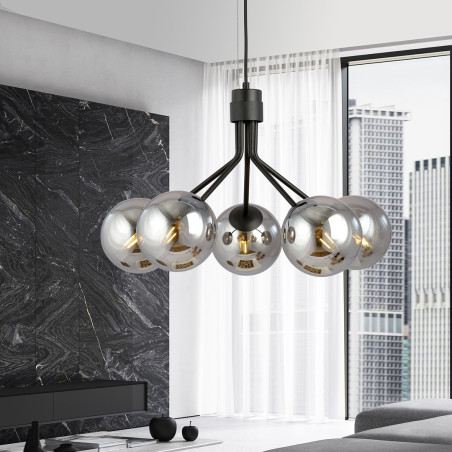 Lampa wisząca NOVA 5 BLACK/GRAFIT 1140/5 EMIBIG