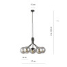 Lampa wisząca NOVA 5 BLACK/GRAFIT 1140/5 EMIBIG
