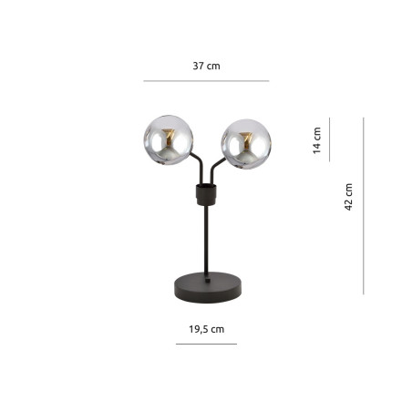 Lampka biurkowa  NOVA LN2 BLACK/GRAFIT  1140/LN2 EMIBIG