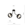 Lampa sufitowa  NOVA 2 BLACK/STRIPE 1139/2 EMIBIG
