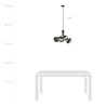 Lampa wisząca NOVA 4 BLACK/STRIPE 1139/4 EMIBIG