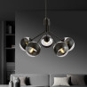 Lampa wisząca NOVA 5 BLACK/STRIPE 1139/5 EMIBIG