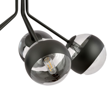 Lampa wisząca NOVA 5 BLACK/STRIPE 1139/5 EMIBIG