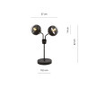 Lampka biurkowa  NOVA LN2 BLACK/STRIPE 1139/LN2 EMIBIG