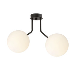 Lampa sufitowa  NOVA 2 BLACK/OPAL  1138/2 EMIBIG