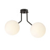 Lampa sufitowa  NOVA 2 BLACK/OPAL  1138/2 EMIBIG