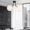 Lampa sufitowa  NOVA 2 BLACK/OPAL  1138/2 EMIBIG
