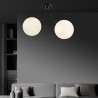 Lampa sufitowa  NOVA 2 BLACK/OPAL  1138/2 EMIBIG