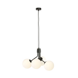 Lampa wisząca NOVA 4 BLACK/OPAL 1138/4 EMIBIG