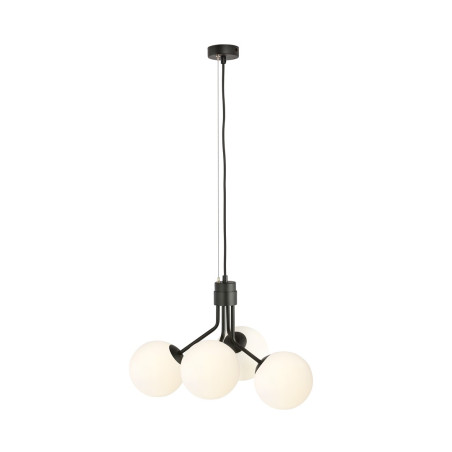 Lampa wisząca NOVA 4 BLACK/OPAL 1138/4 EMIBIG
