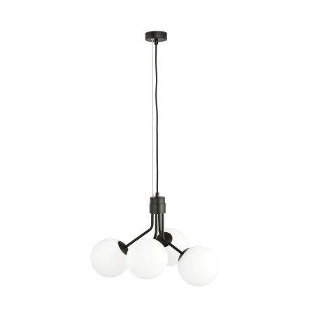 Lampa wisząca NOVA 4 BLACK/OPAL 1138/4 EMIBIG