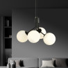 Lampa wisząca NOVA 4 BLACK/OPAL 1138/4 EMIBIG