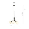 Lampa wisząca NOVA 4 BLACK/OPAL 1138/4 EMIBIG