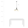 Lampa wisząca NOVA 4 BLACK/OPAL 1138/4 EMIBIG